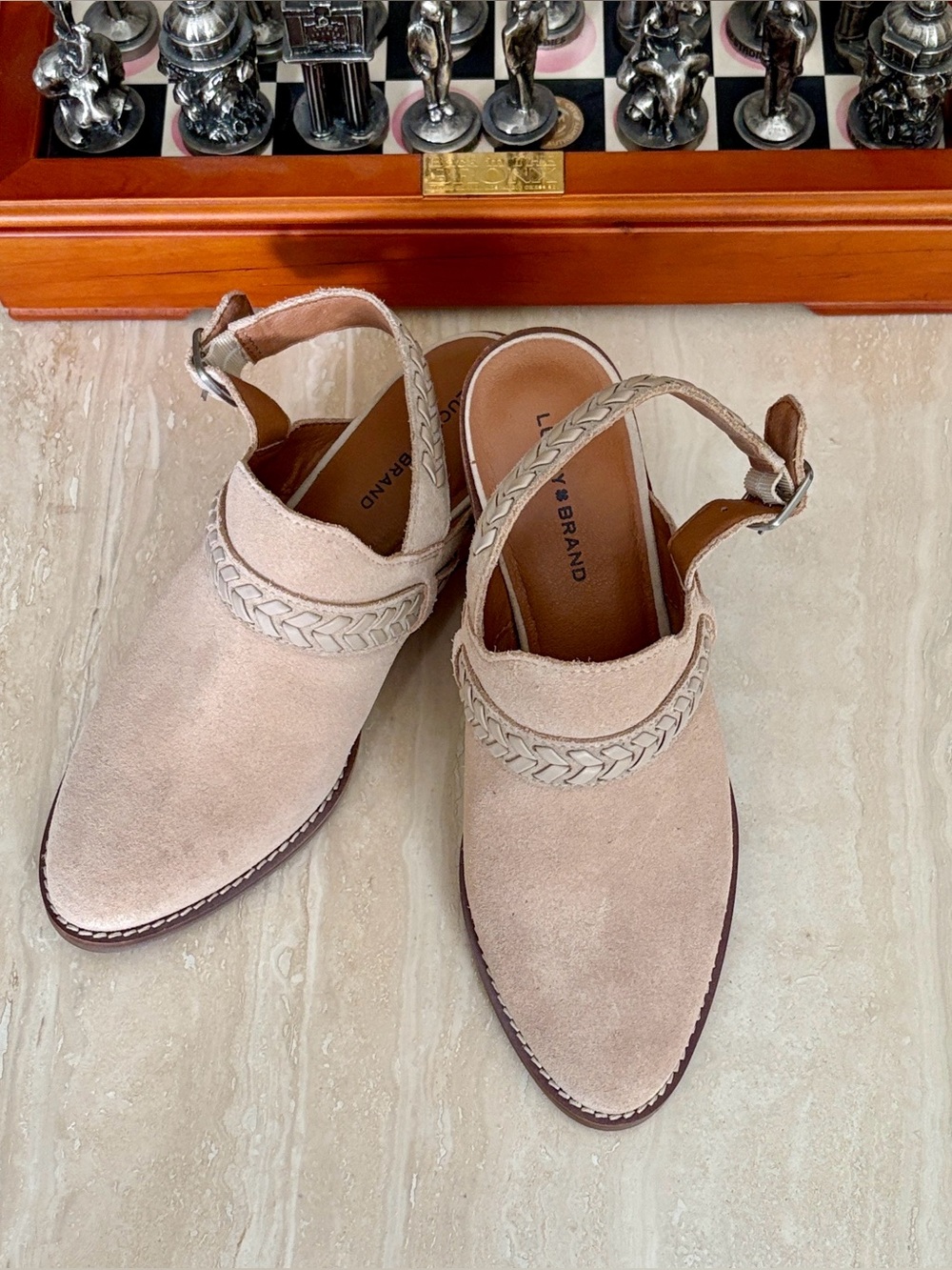 LUCKY BRAND LEATHER / SUEDE MULES